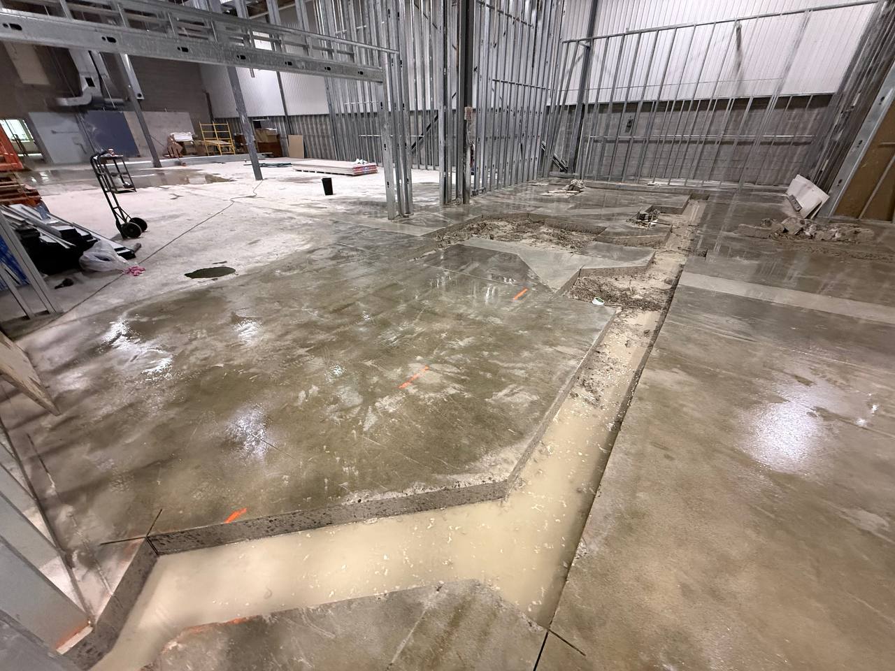 Cutting cement slab